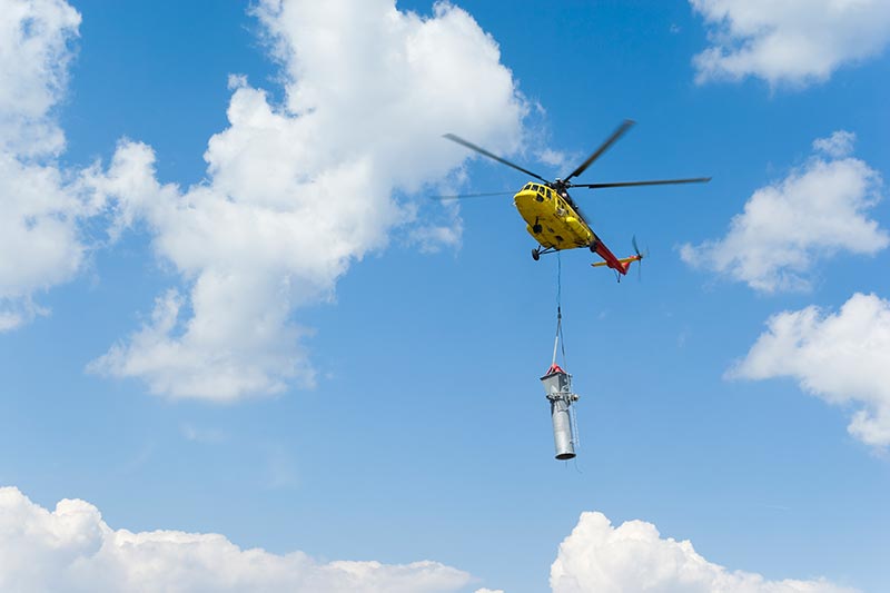Tower Construction by Helicopter in Maine