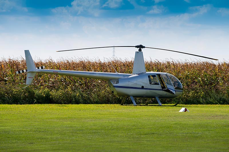 Wet Spreading Helicopter in Maine